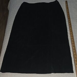 Charter Club Suede Skirt Faux Wrap Black Womens Size 10